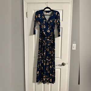 Navy floral dress